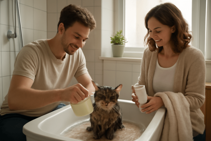 Як вимити кота чи кішку без стресу і подряпин?